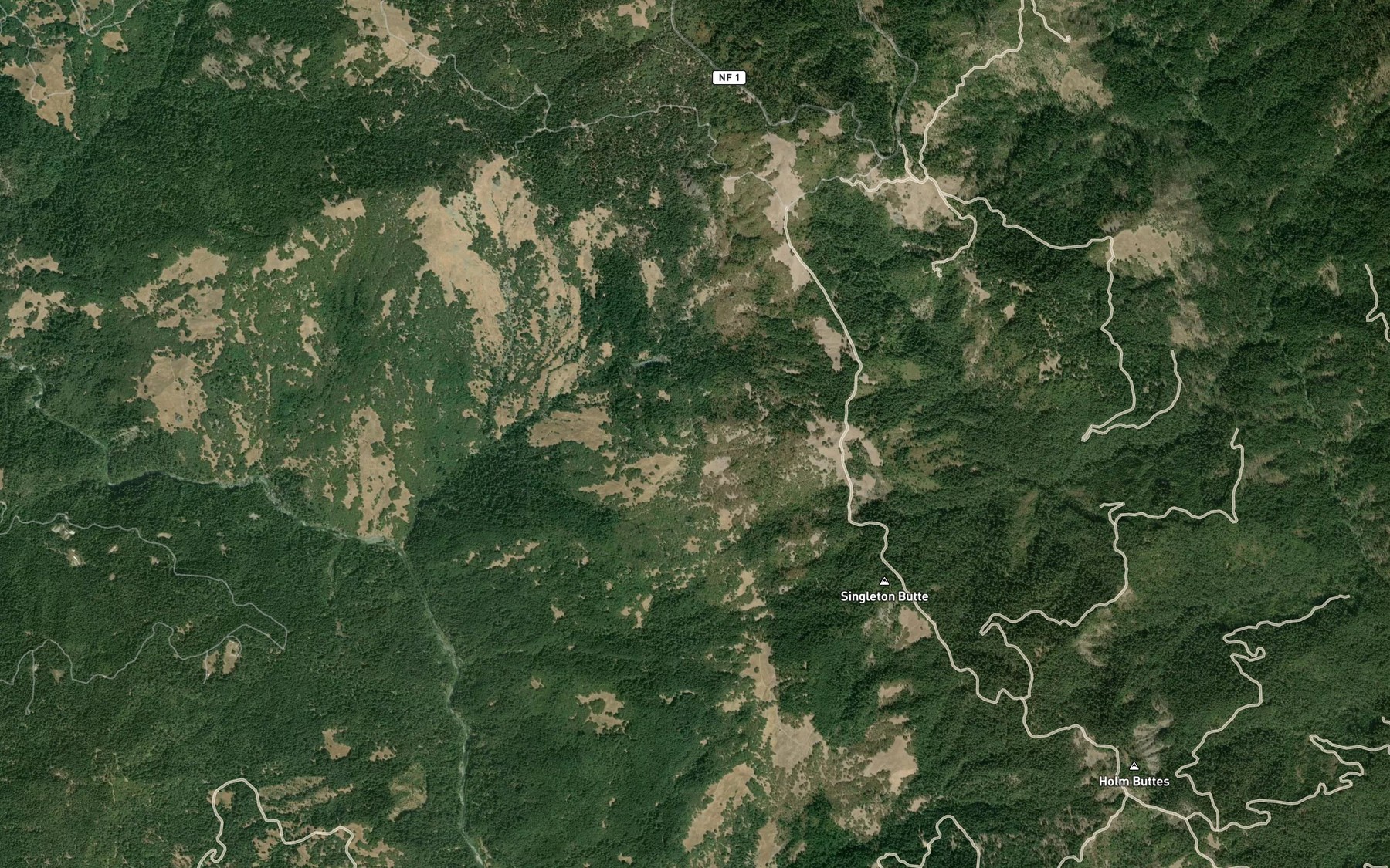 Satellite map of the Rock Lake