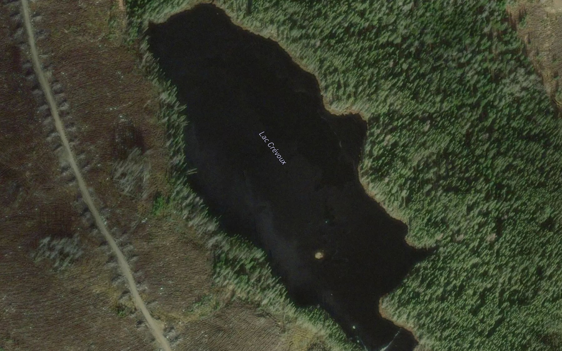 Satellite map of the Lac Crevoux
