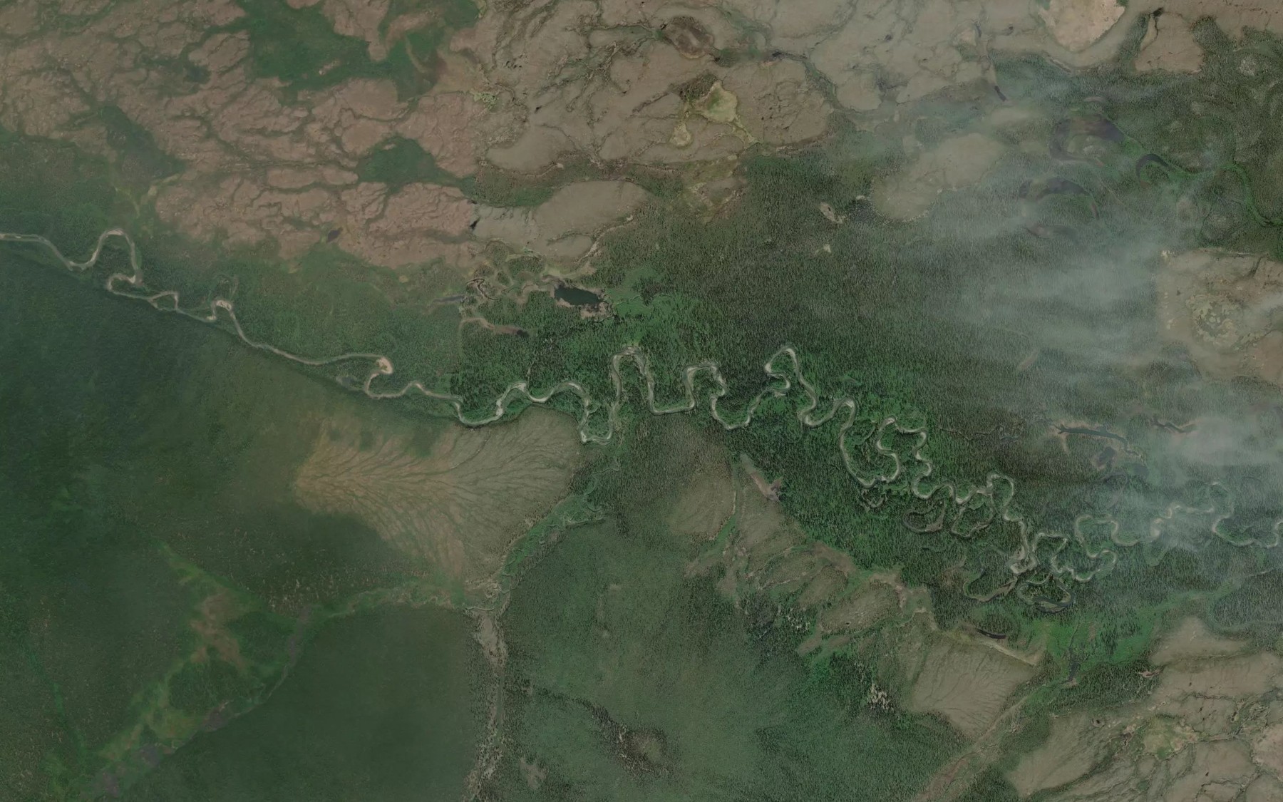 Satellite map of the Machie Creek