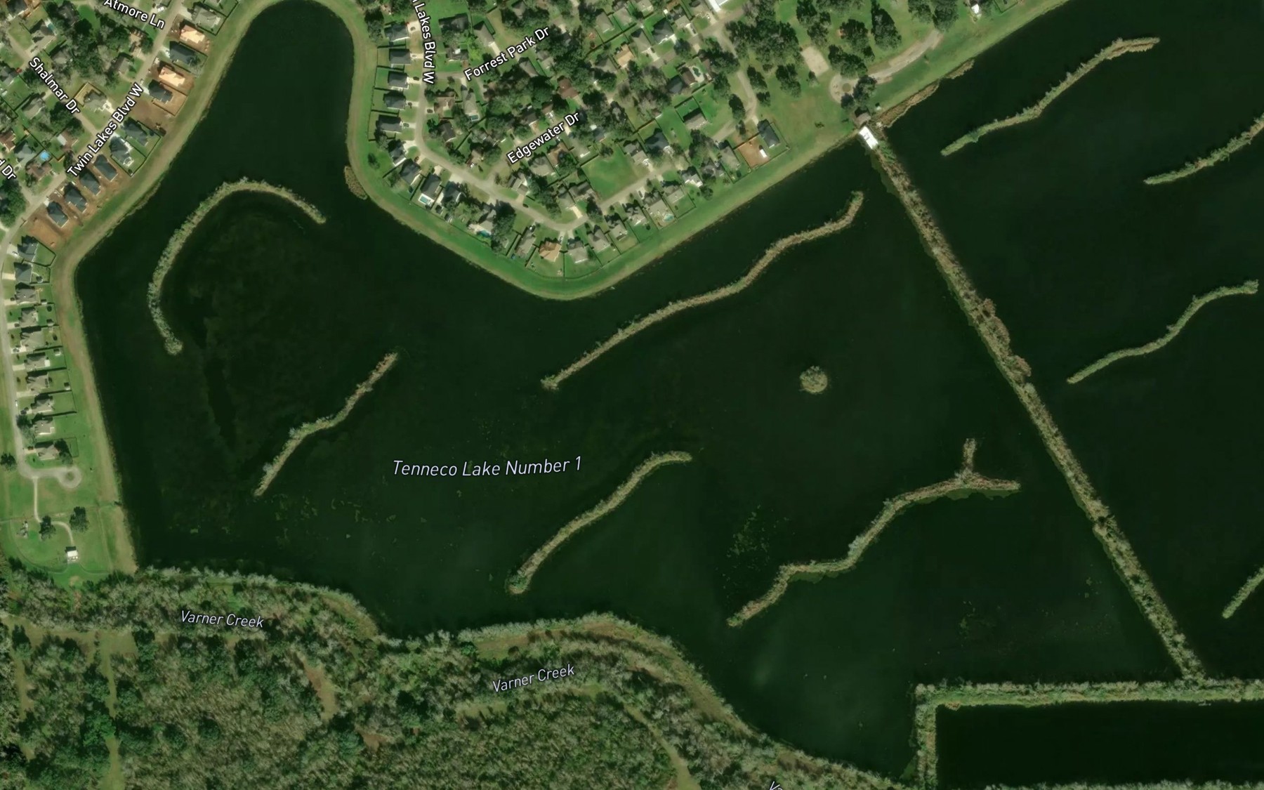 Satellite map of the Tenneco Lake Number 1