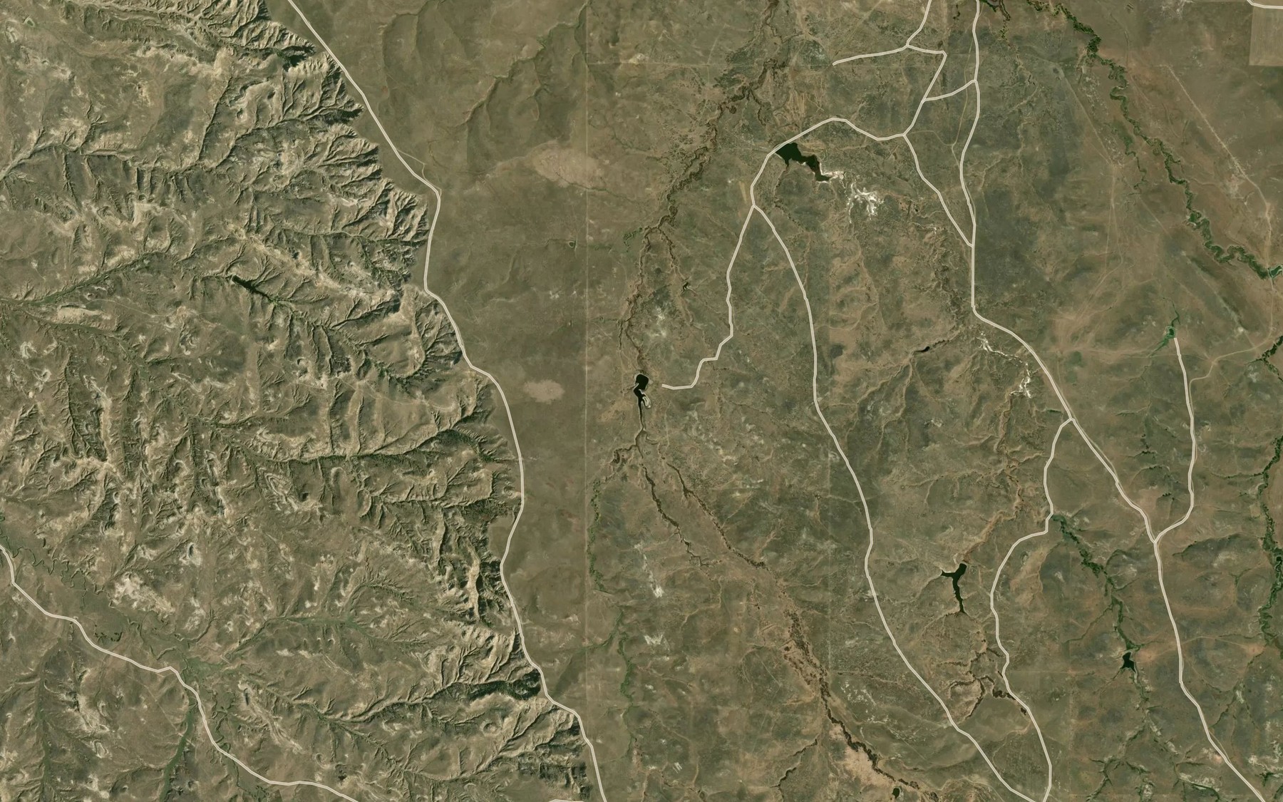 Satellite map of the Little Britches Reservoir