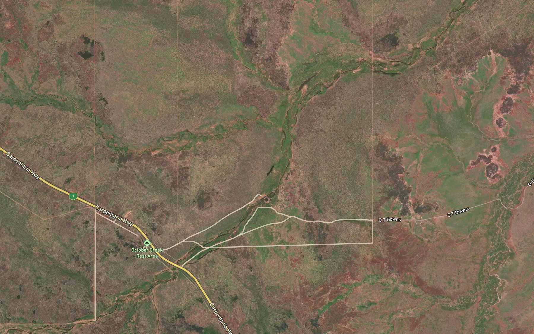 Satellite map of the Colyer Lagoon
