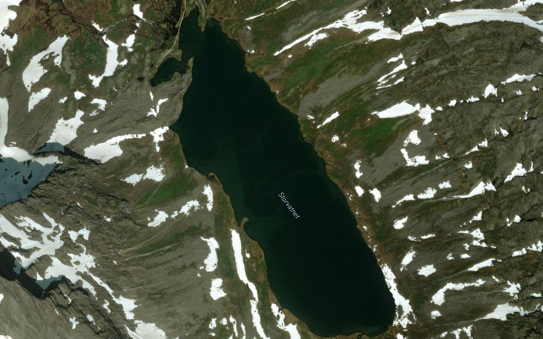 Satellite map of the Storvatnet