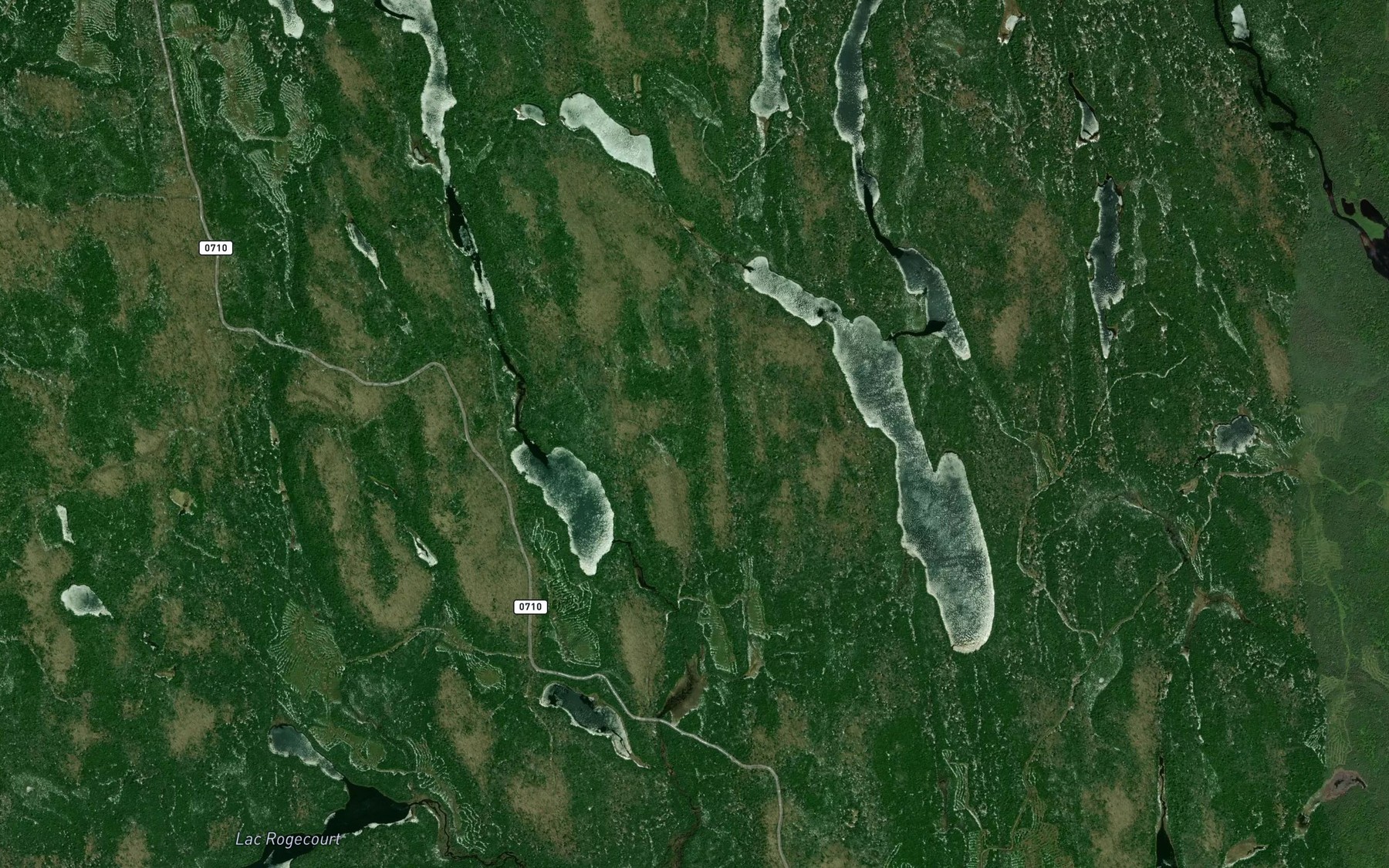 Satellite map of the Lac Astret