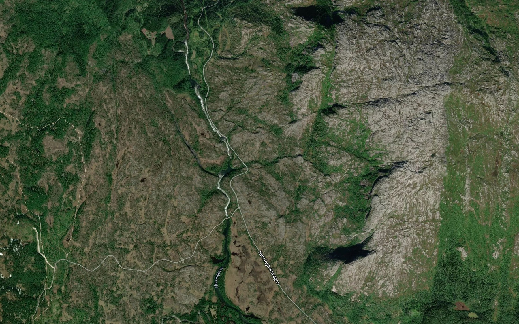 Satellite map of the Bjorbekken