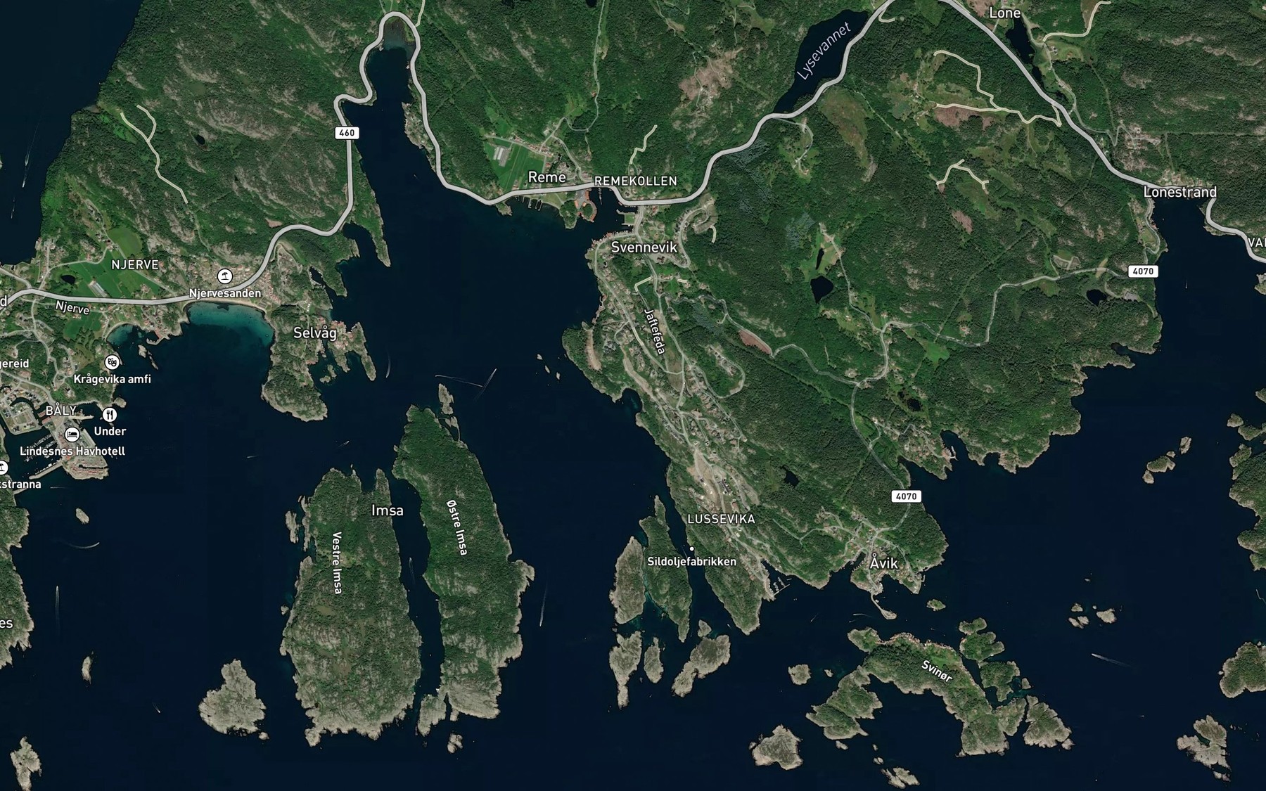 Satellite map of the Gullvika