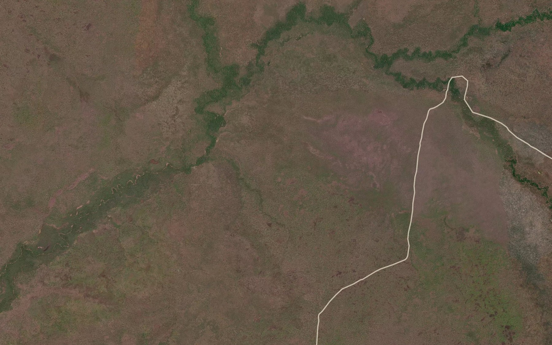 Satellite map of the Seary Creek