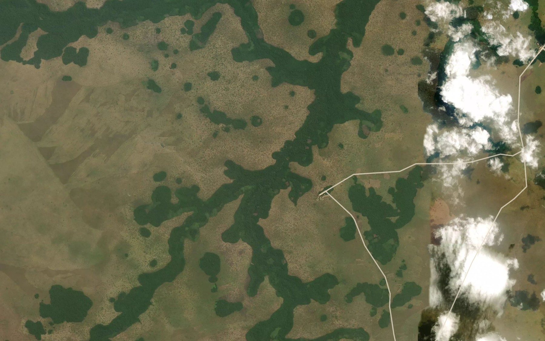 Satellite map of the Gandjo