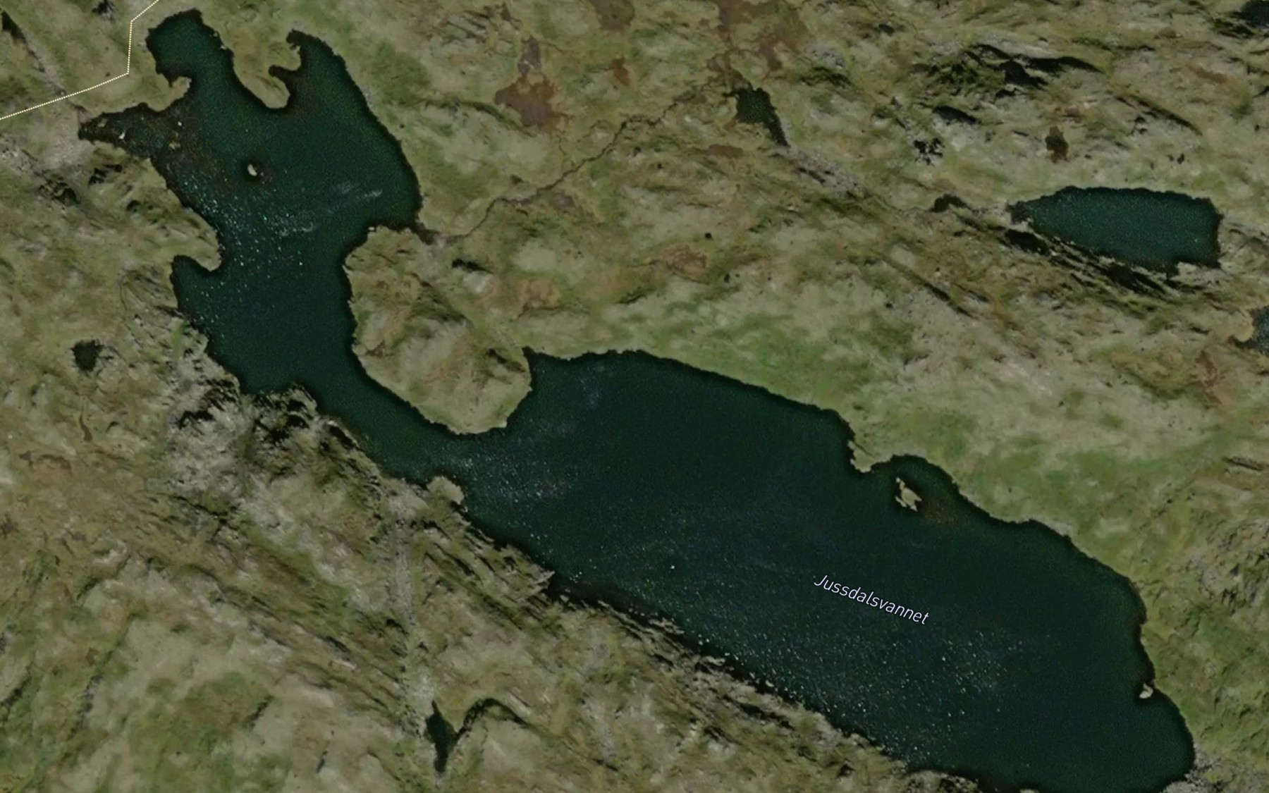 Satellite map of the Jussdalsvatnet