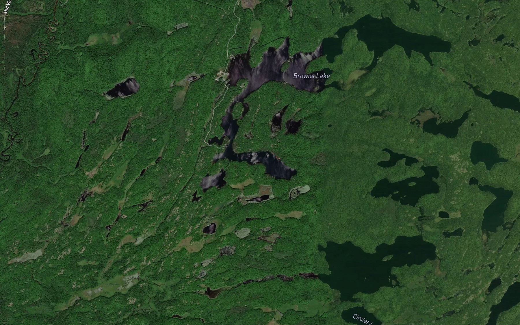 Satellite map of the Boot Lake