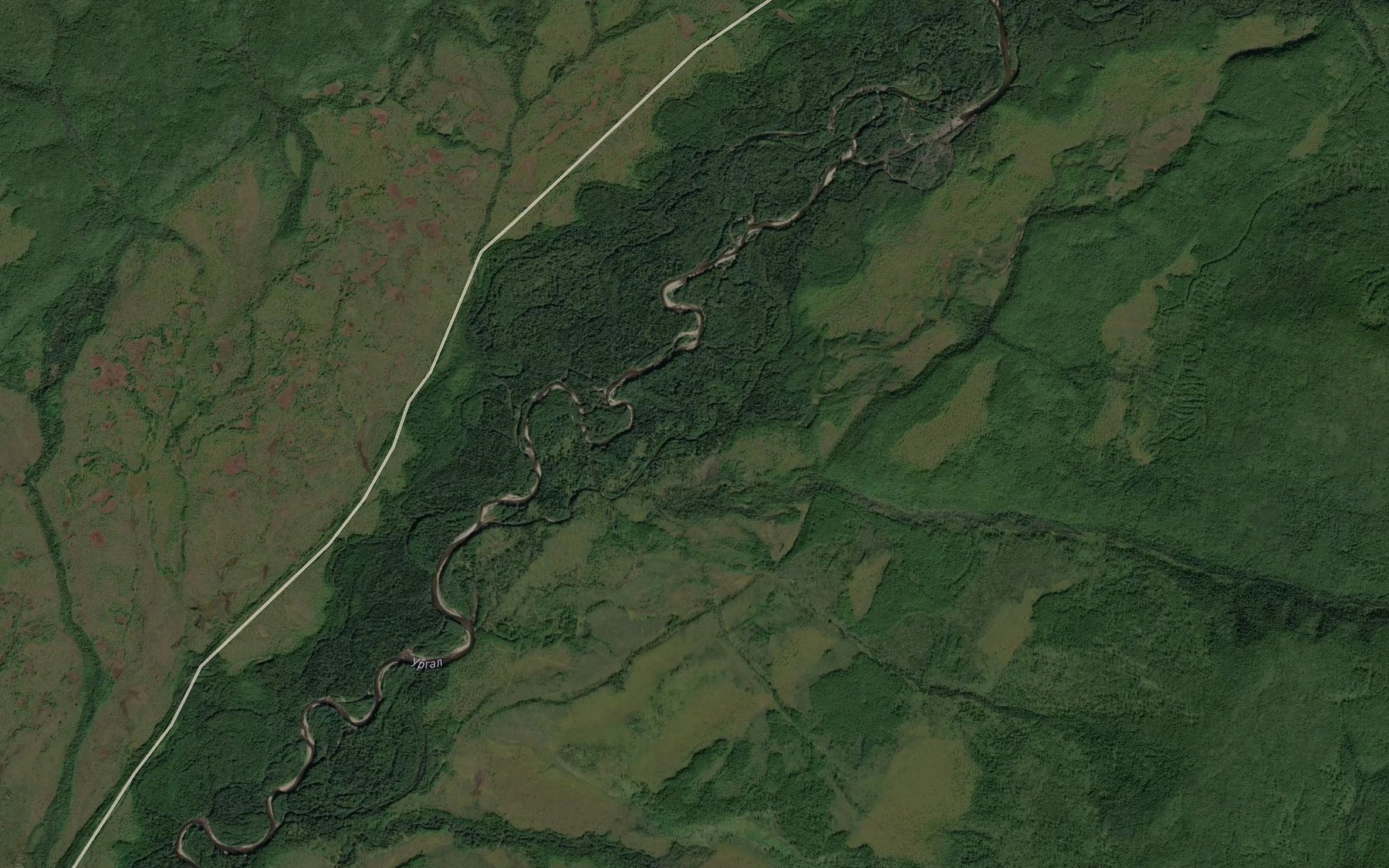 Satellite map of the Oyurdakh