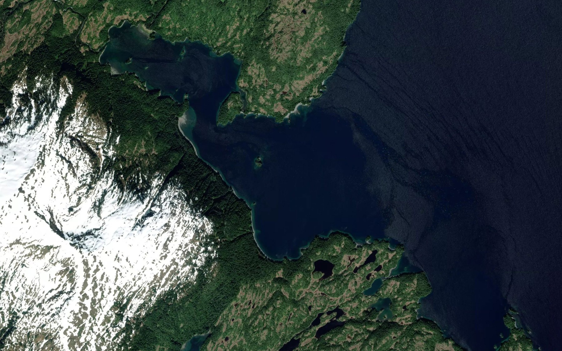Satellite map of the Derickson Bay