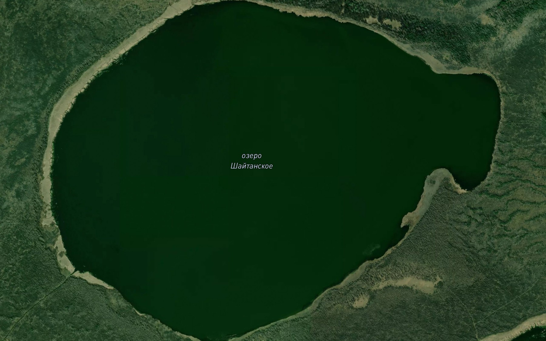 Satellite map of the Ozero Shaytanskoye
