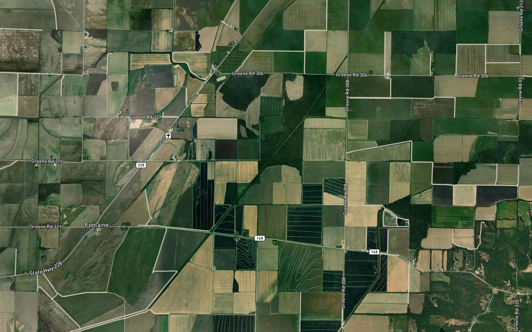 Satellite map of the Poplar Creek
