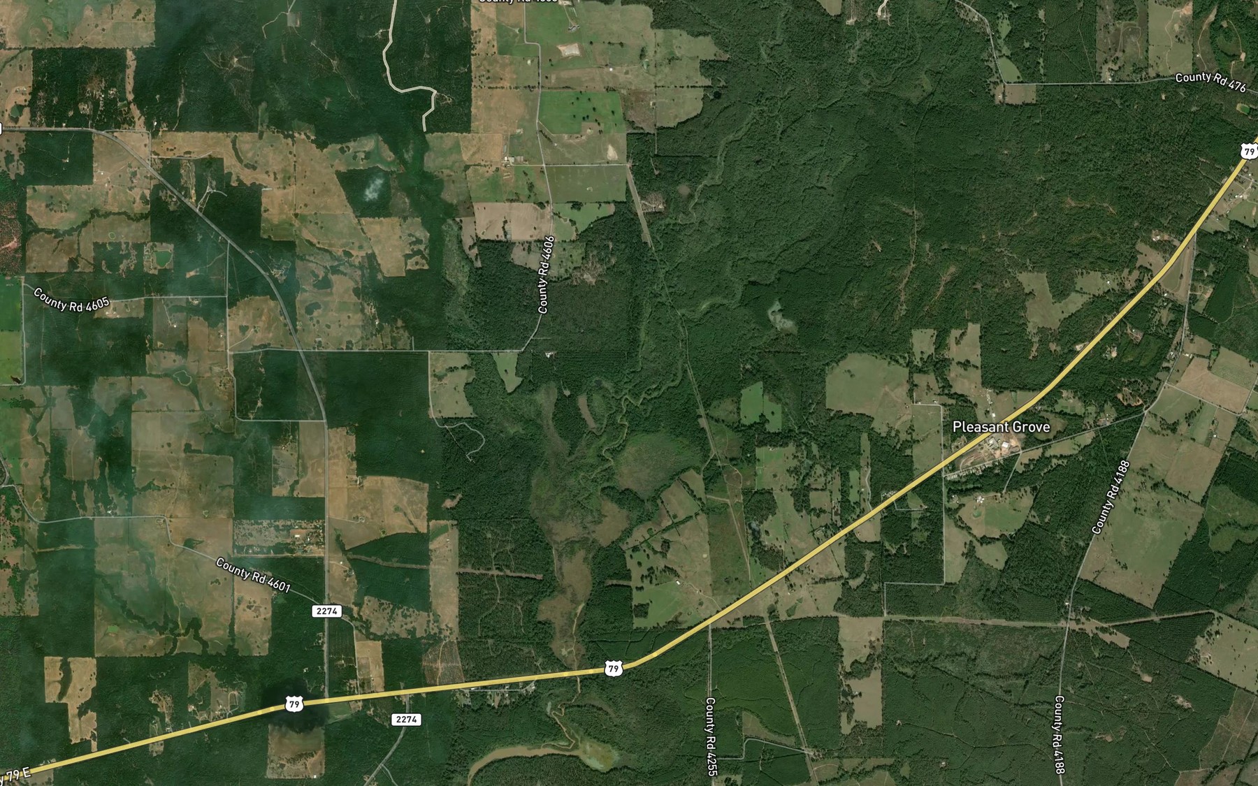Satellite map of the Johnson Creek