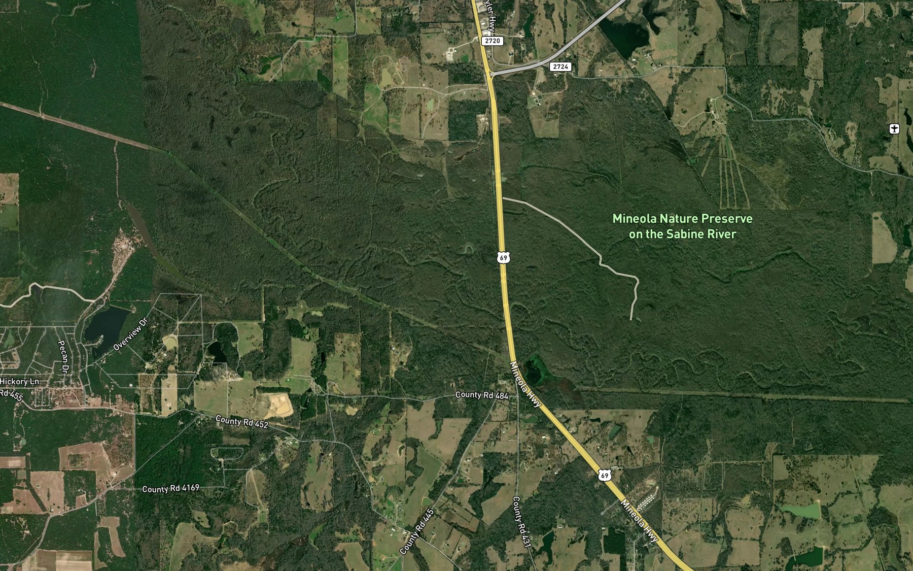 Satellite map of the Rock Creek