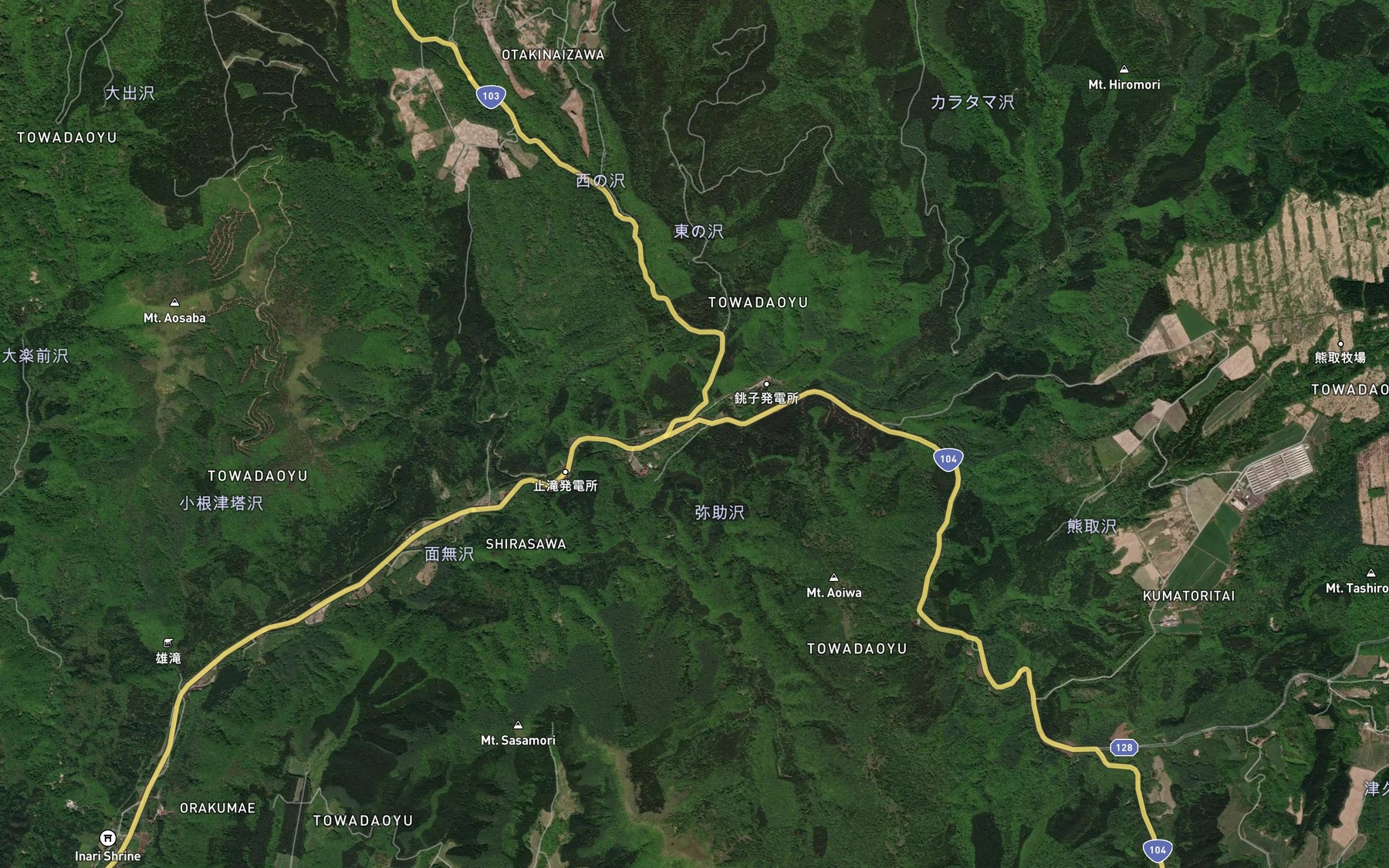 Satellite map of the Yasuke Zawa