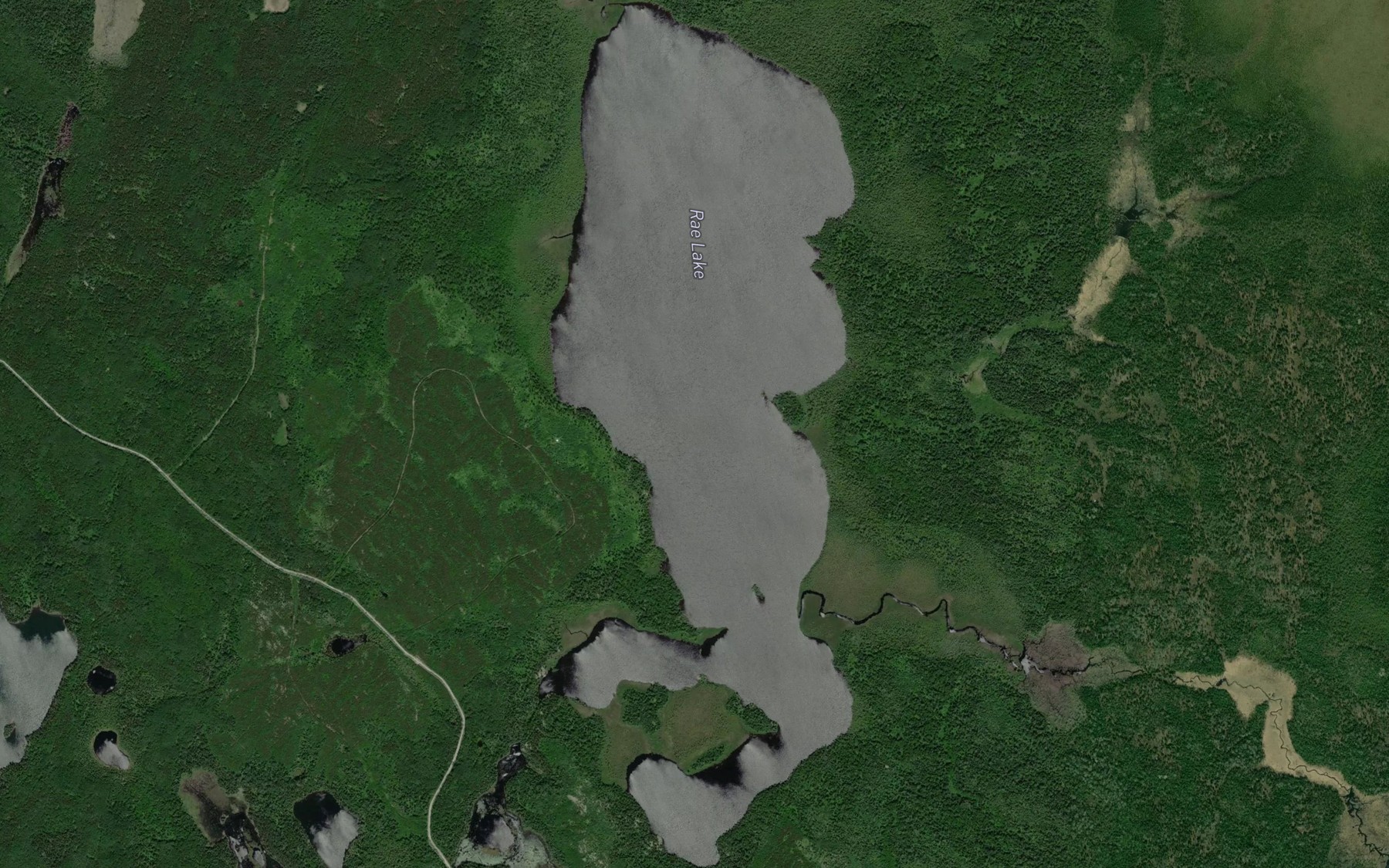 Satellite map of the Rae Lake