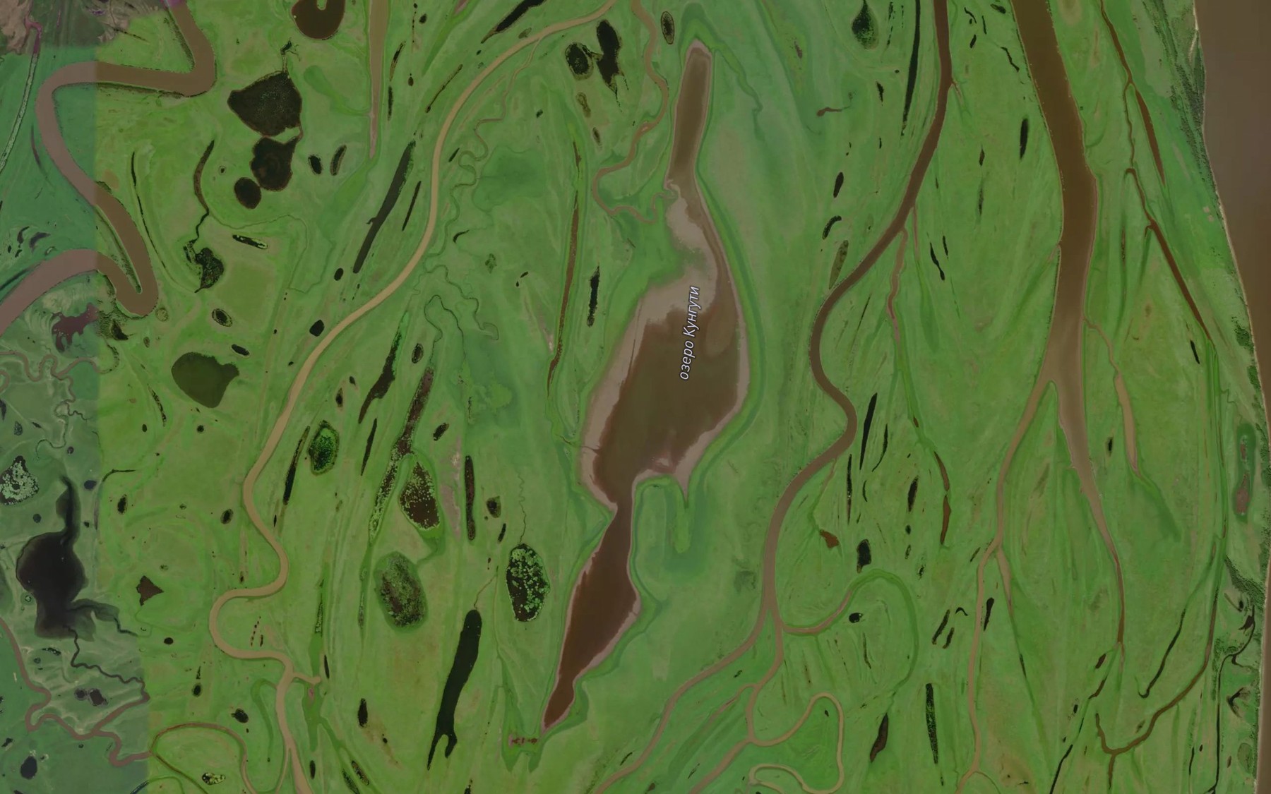 Satellite map of the Ozero Kunguti