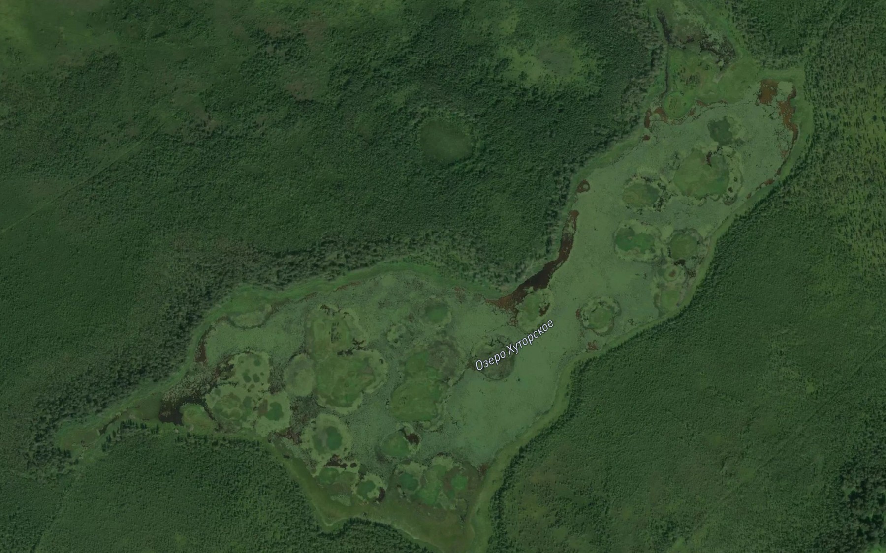 Satellite map of the Ozero Khutorskoye