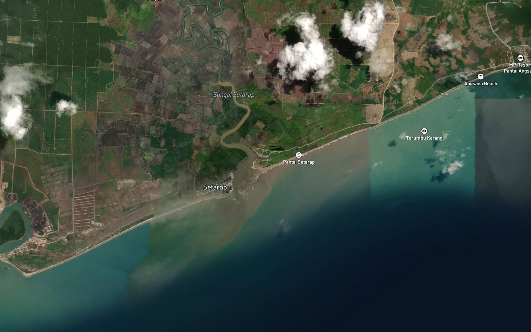 Satellite map of the Sungai Setarap