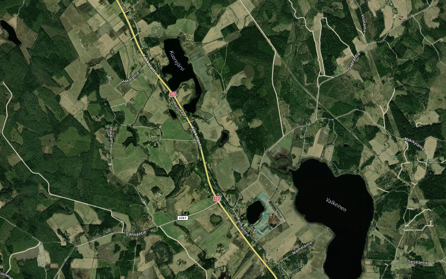 Satellite map of the Ruokolampi