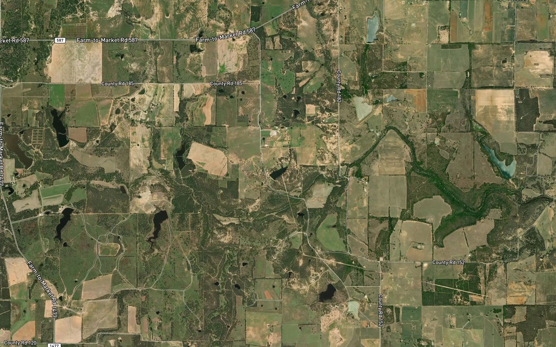 Satellite map of the Bingham Lake