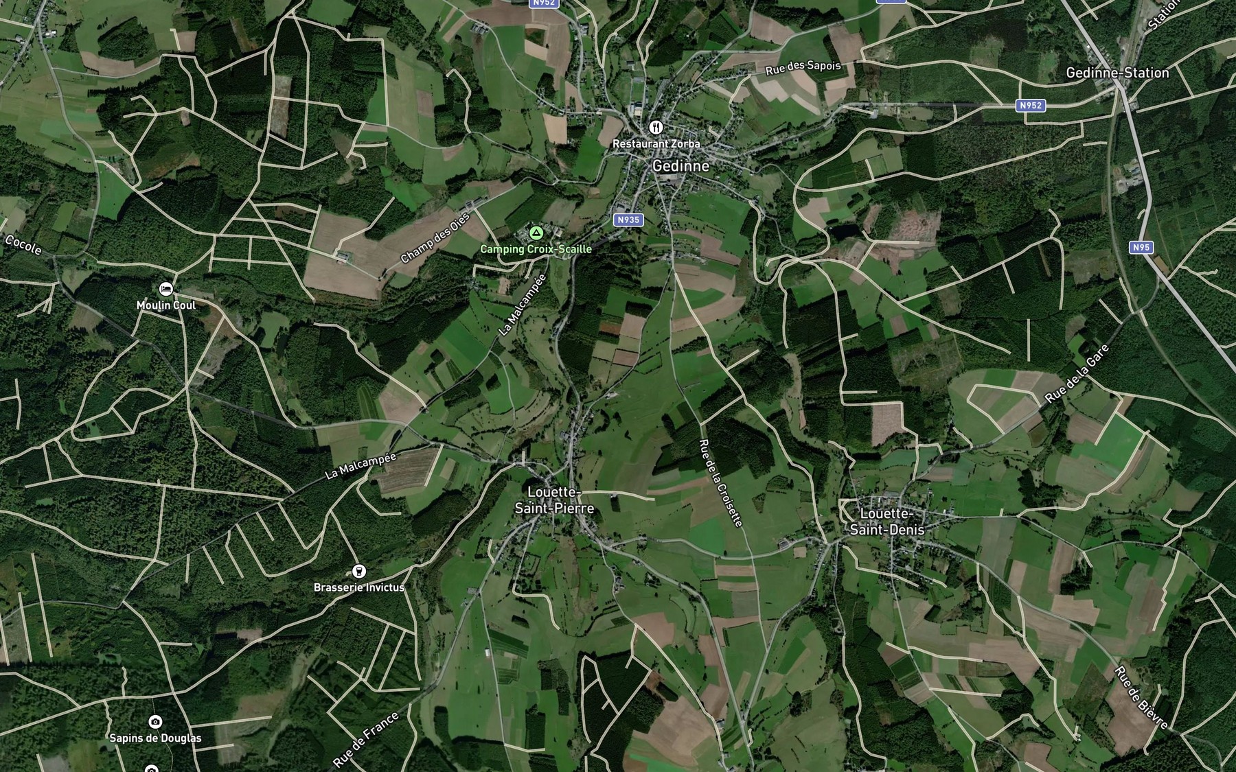 Satellite map of the Barbais