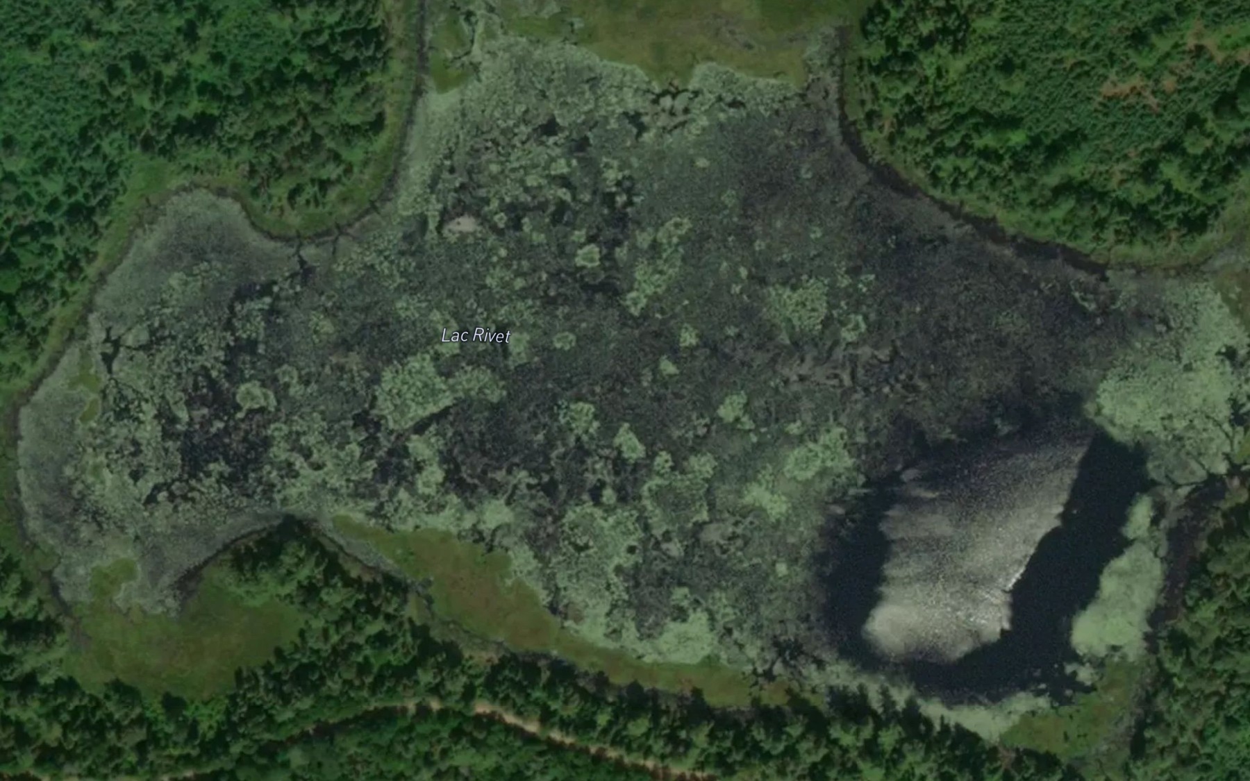 Satellite map of the Lac Rivet