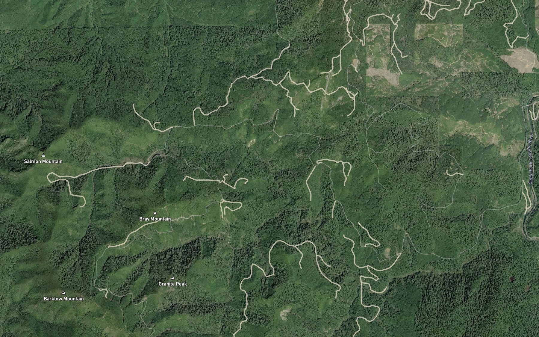 Satellite map of the Ragsdale Creek