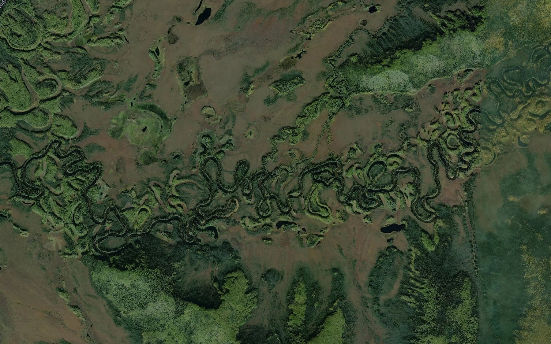 Satellite map of the White Creek
