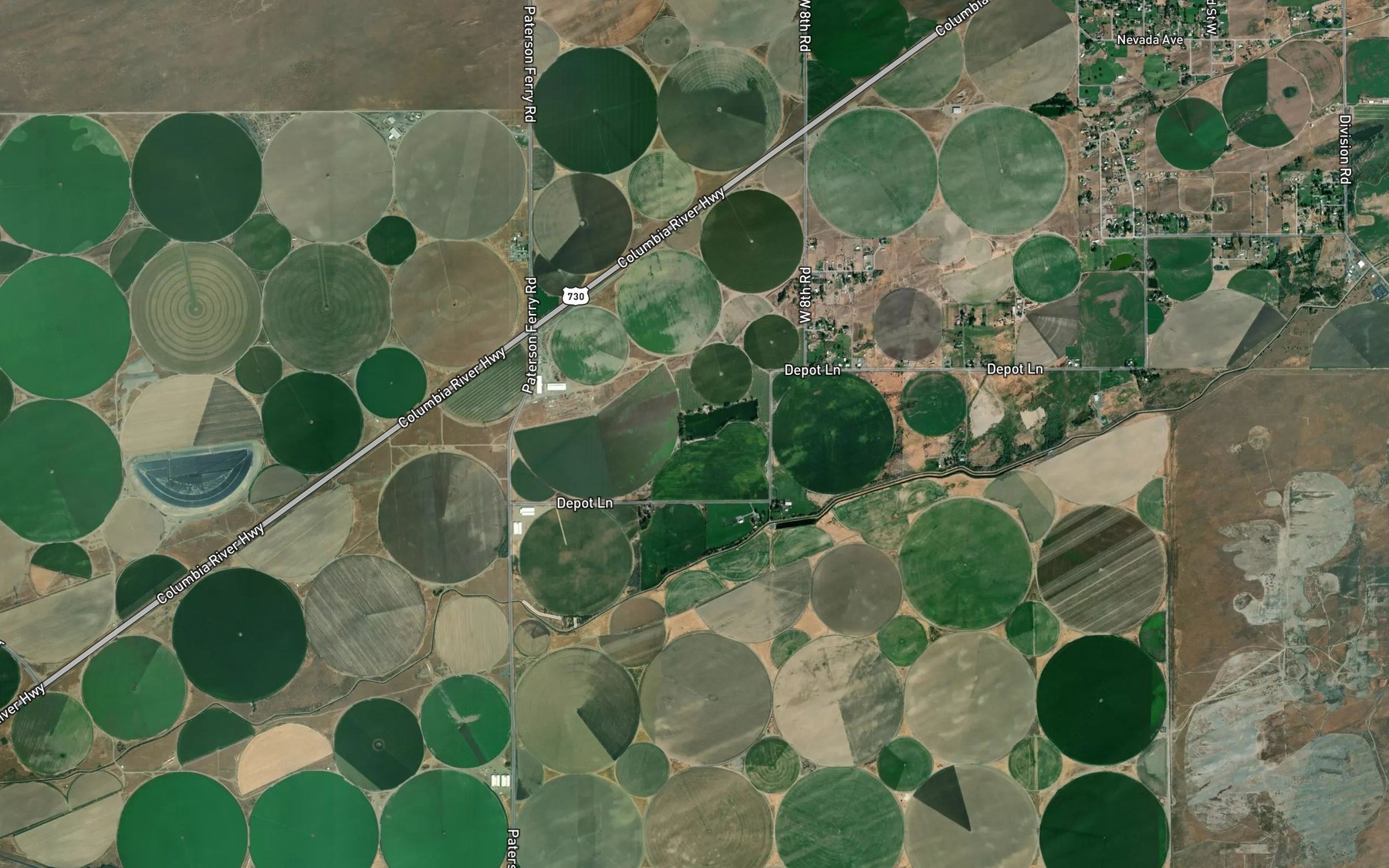 Satellite map of the Lower Sand Spring