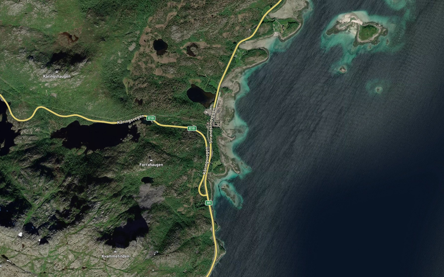 Satellite map of the Gronnelvosen