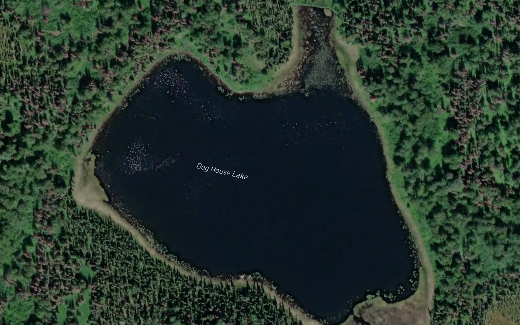 Satellite map of the Doghouse Lake