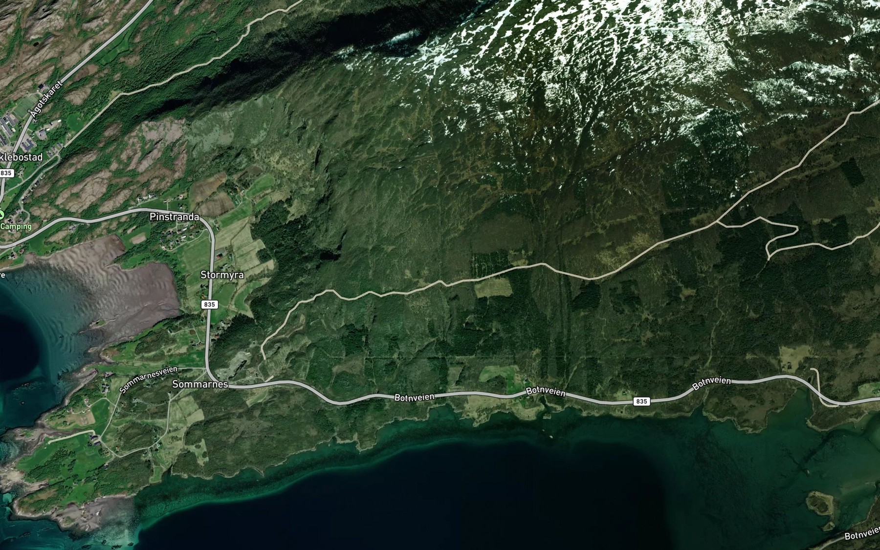 Satellite map of the Kvanntoselva