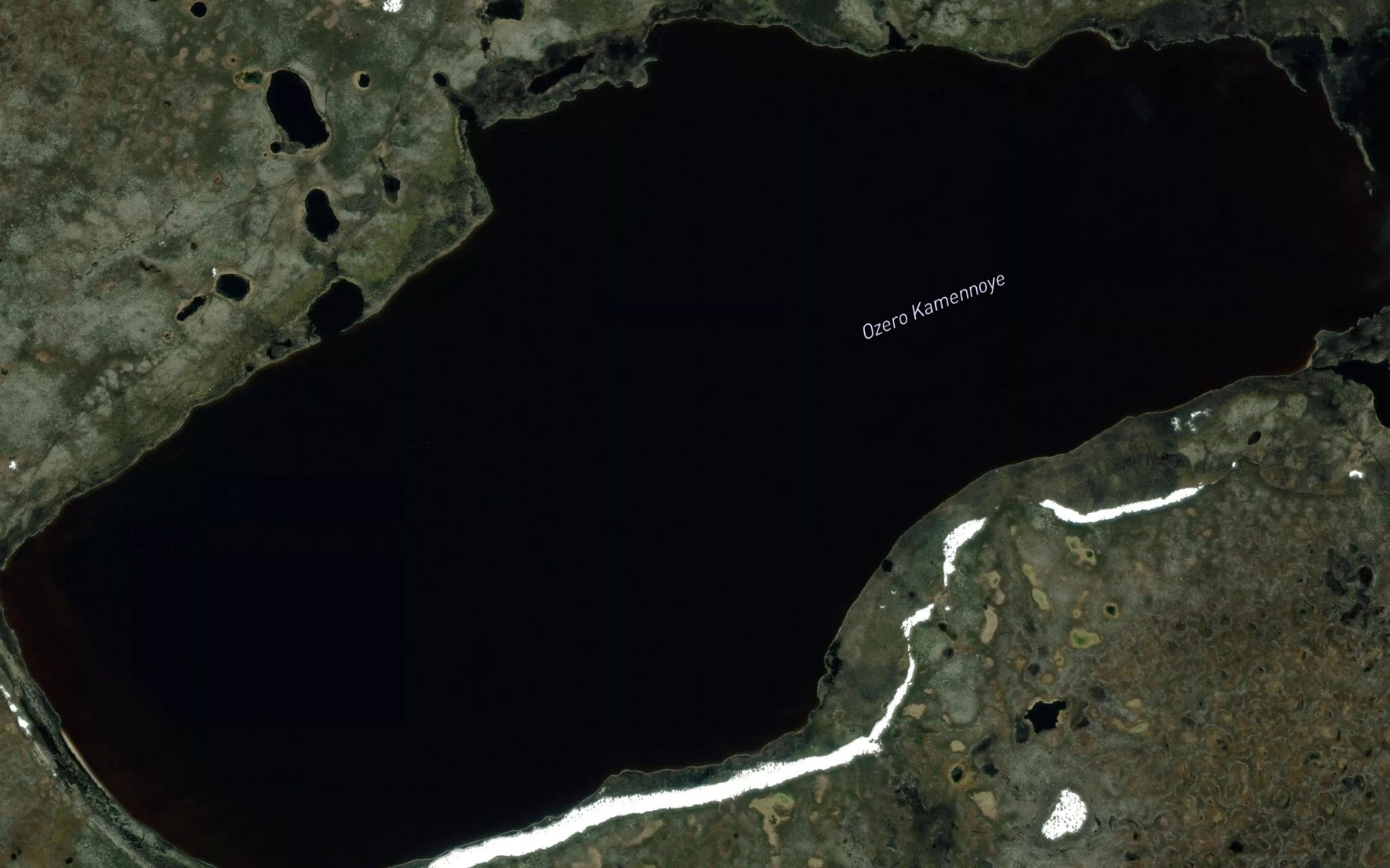 Satellite map of the Ozero Kamennoye