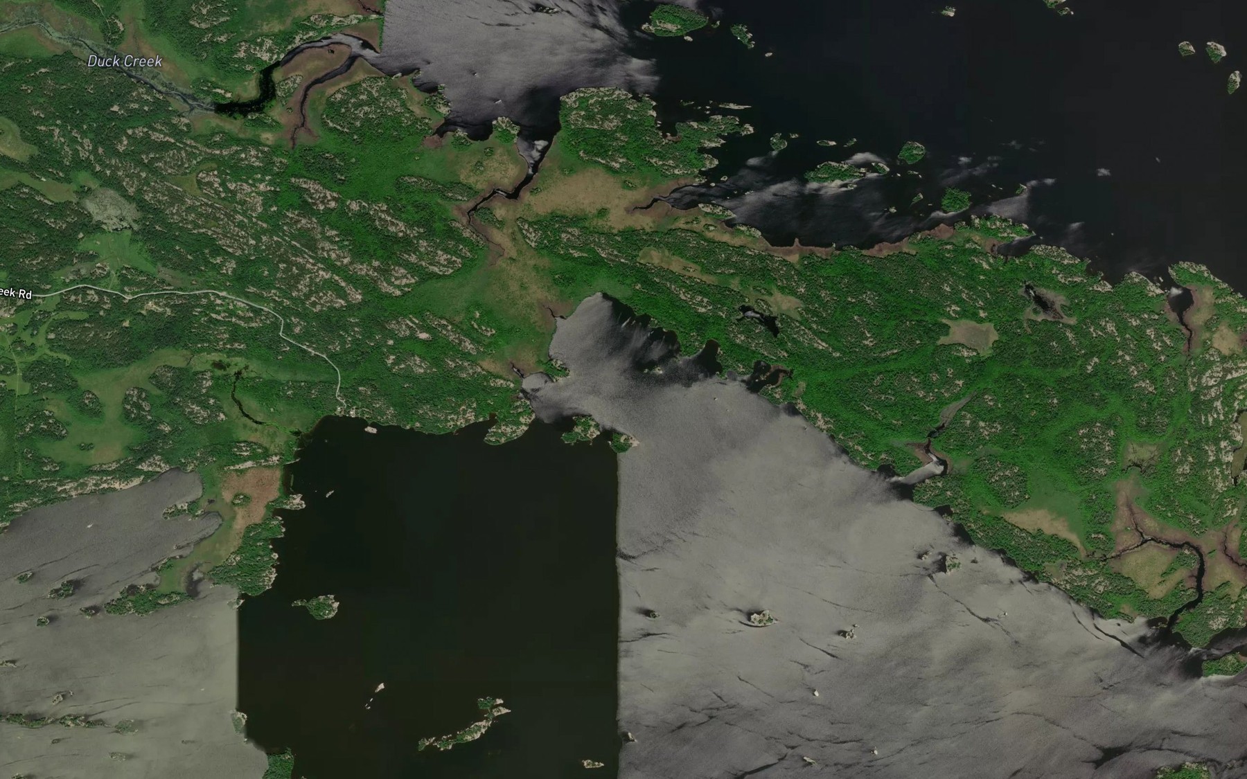 Satellite map of the Bear Bay