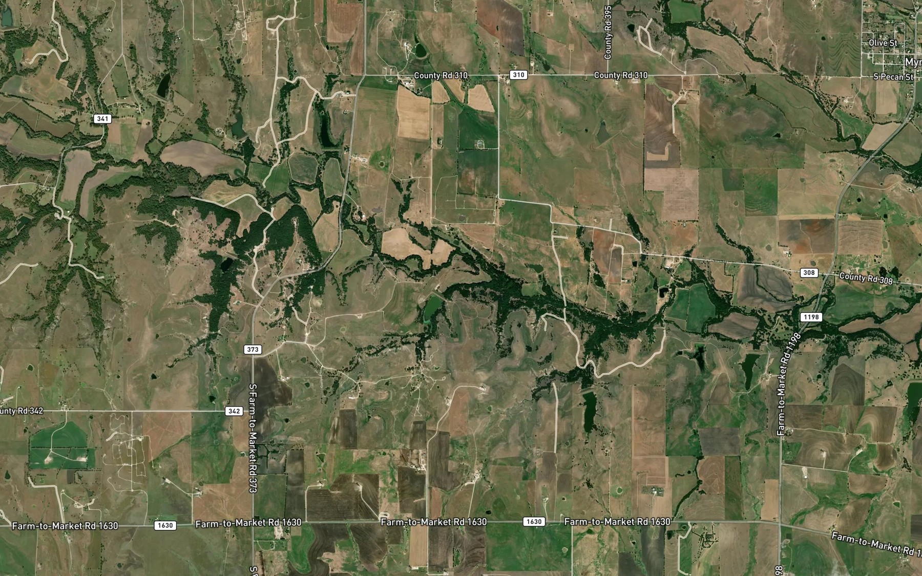 Satellite map of the Soil Conservation Service Site 6i Reservoir