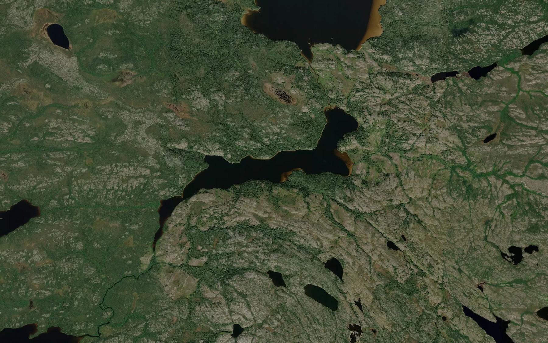 Satellite map of the Lac Asakukamac