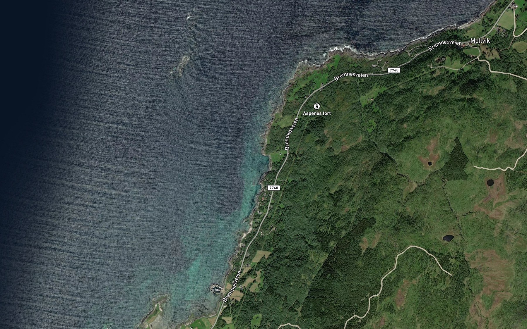 Satellite map of the Bonstadvika
