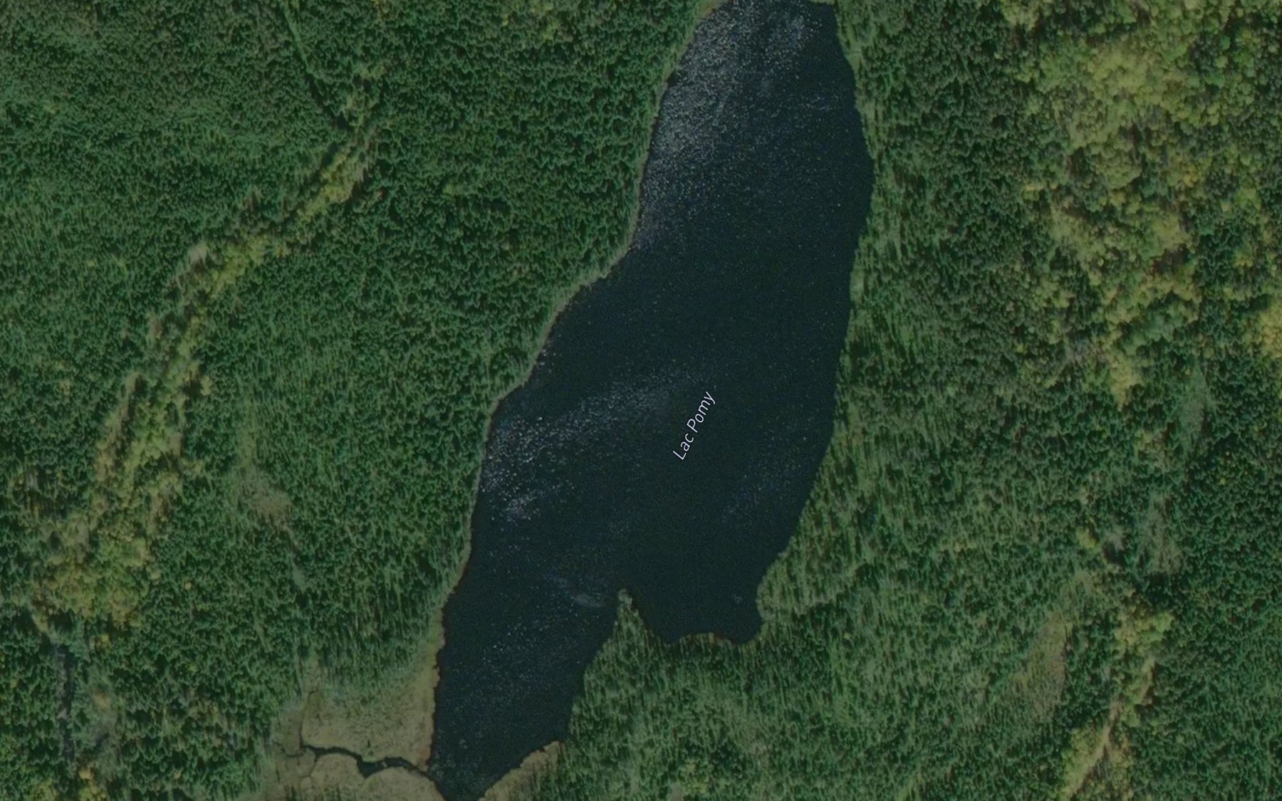 Satellite map of the Lac Pomy