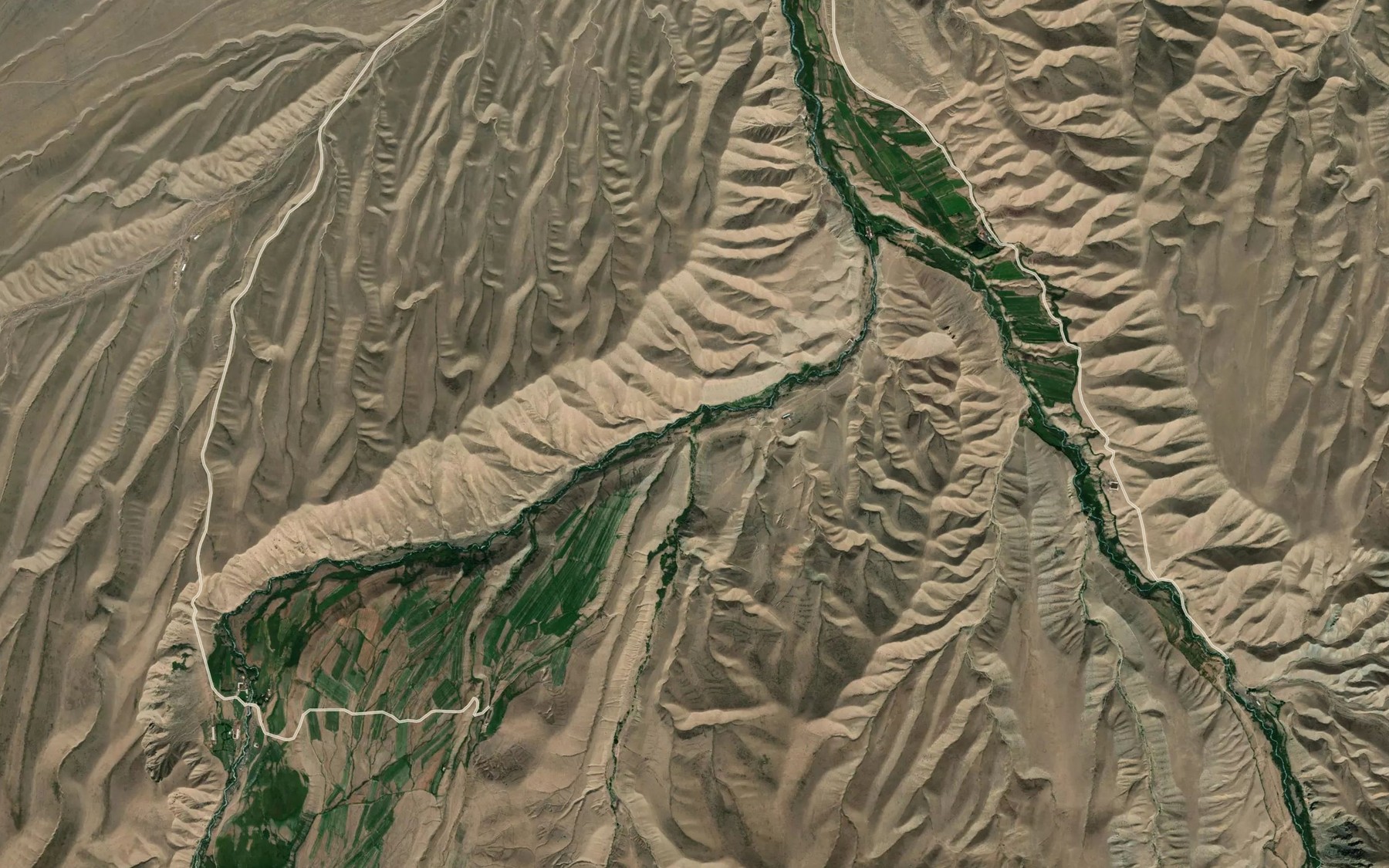 Satellite map of the Kara-Shaldyr
