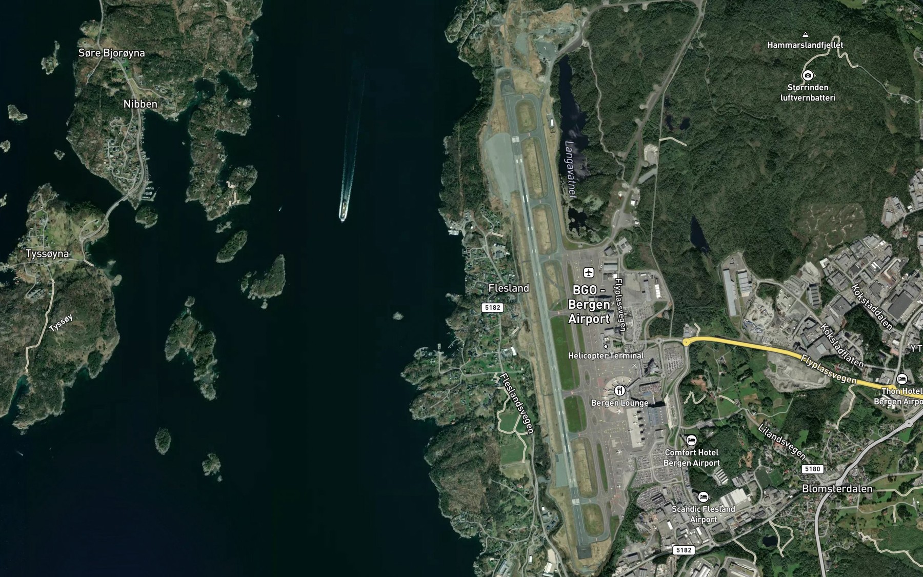Satellite map of the Knutsvika