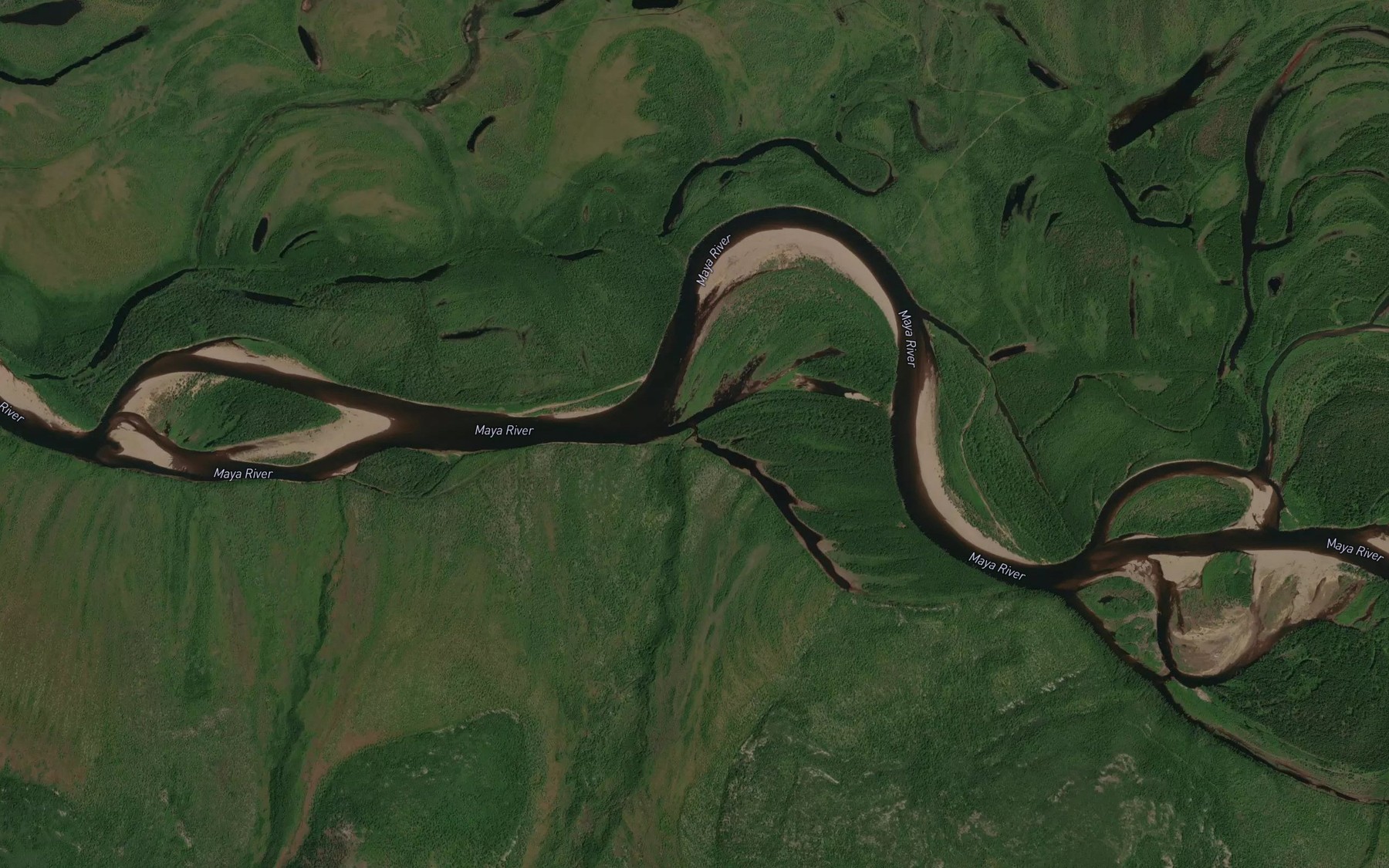 Satellite map of the Bezymyannyy