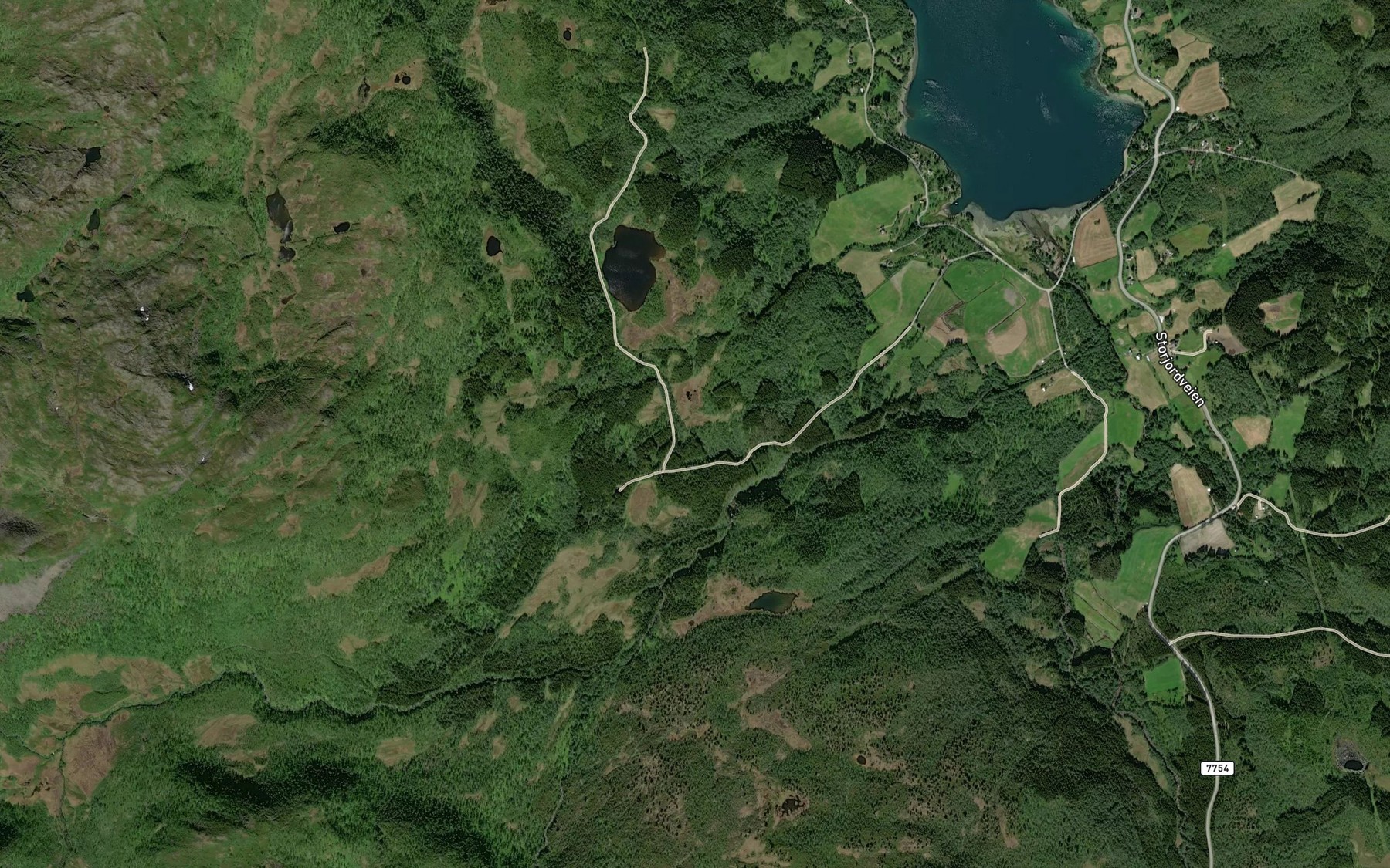 Satellite map of the Hallbekken