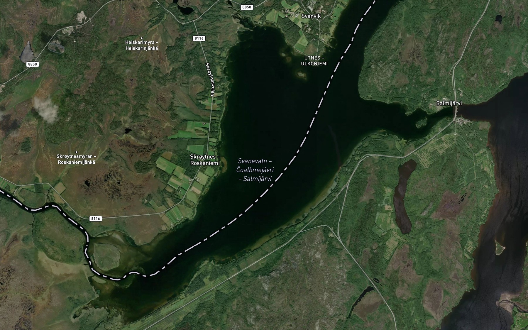 Satellite map of the Loken