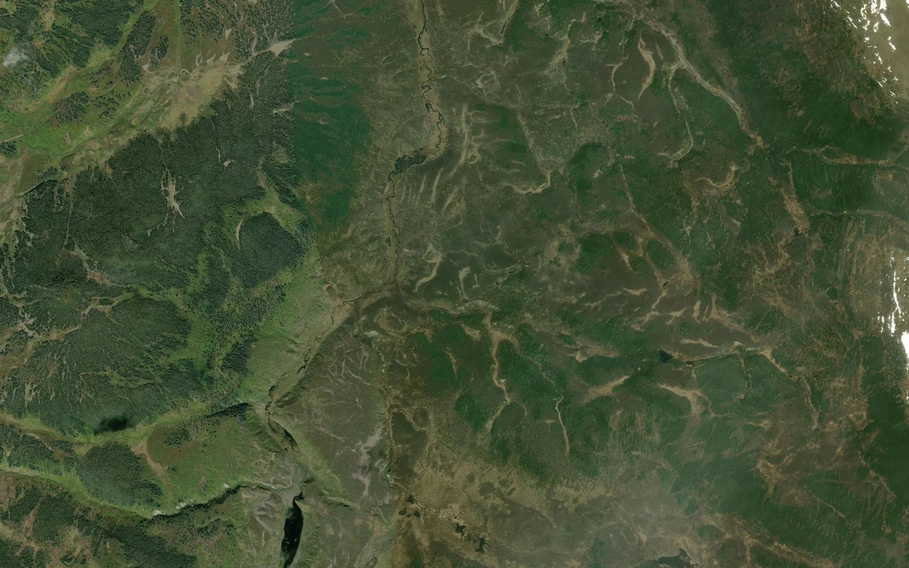 Satellite map of the Castle Creek
