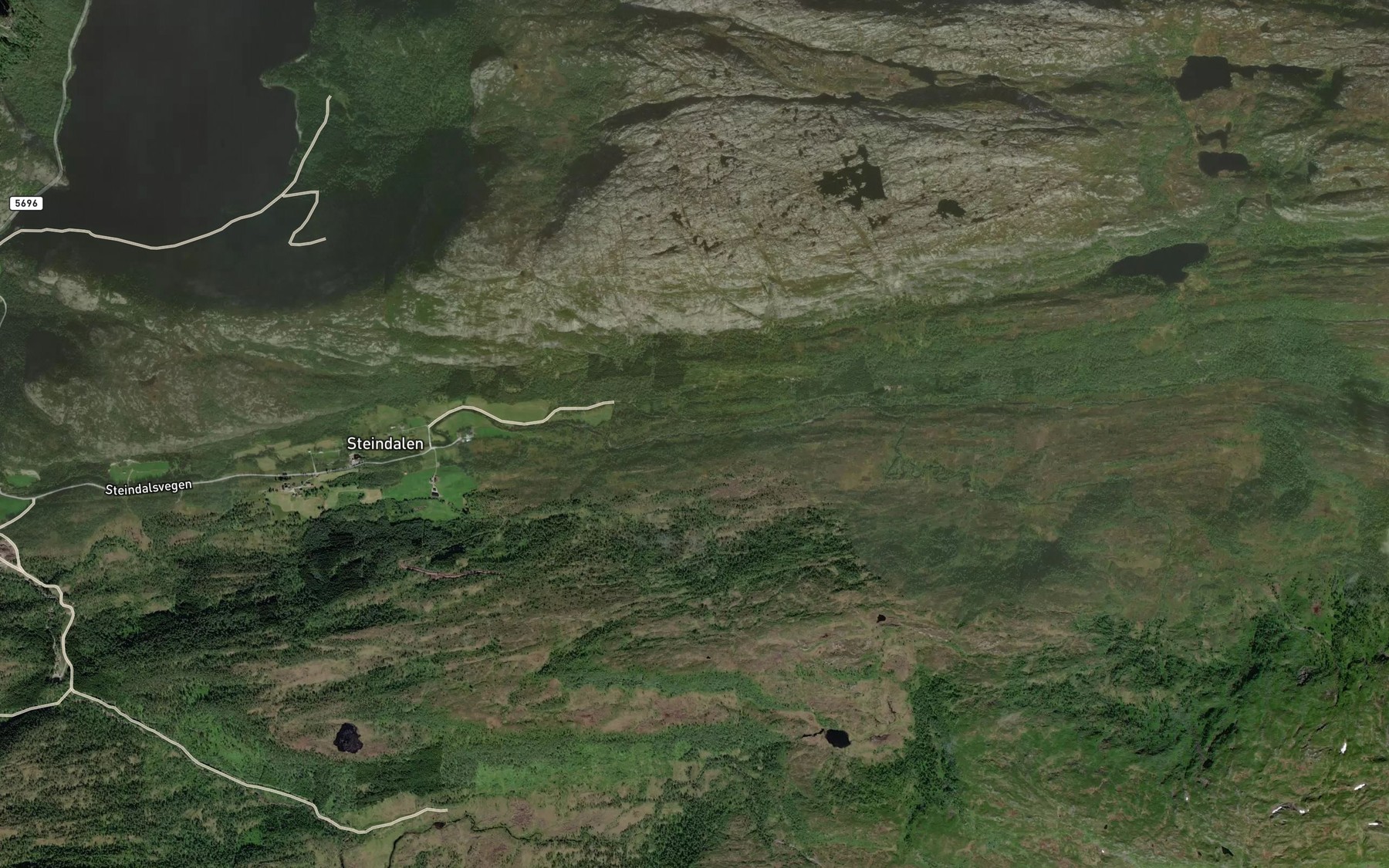 Satellite map of the Steindalselva