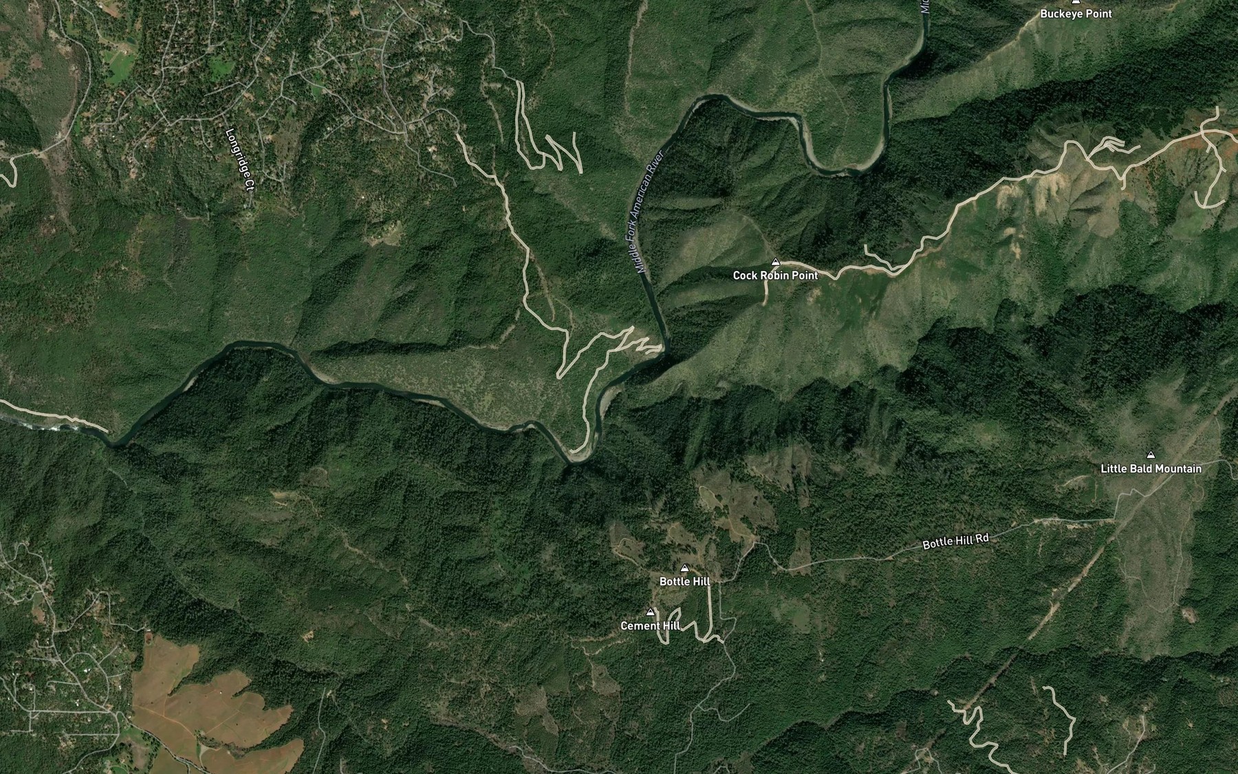 Satellite map of the Otter Creek