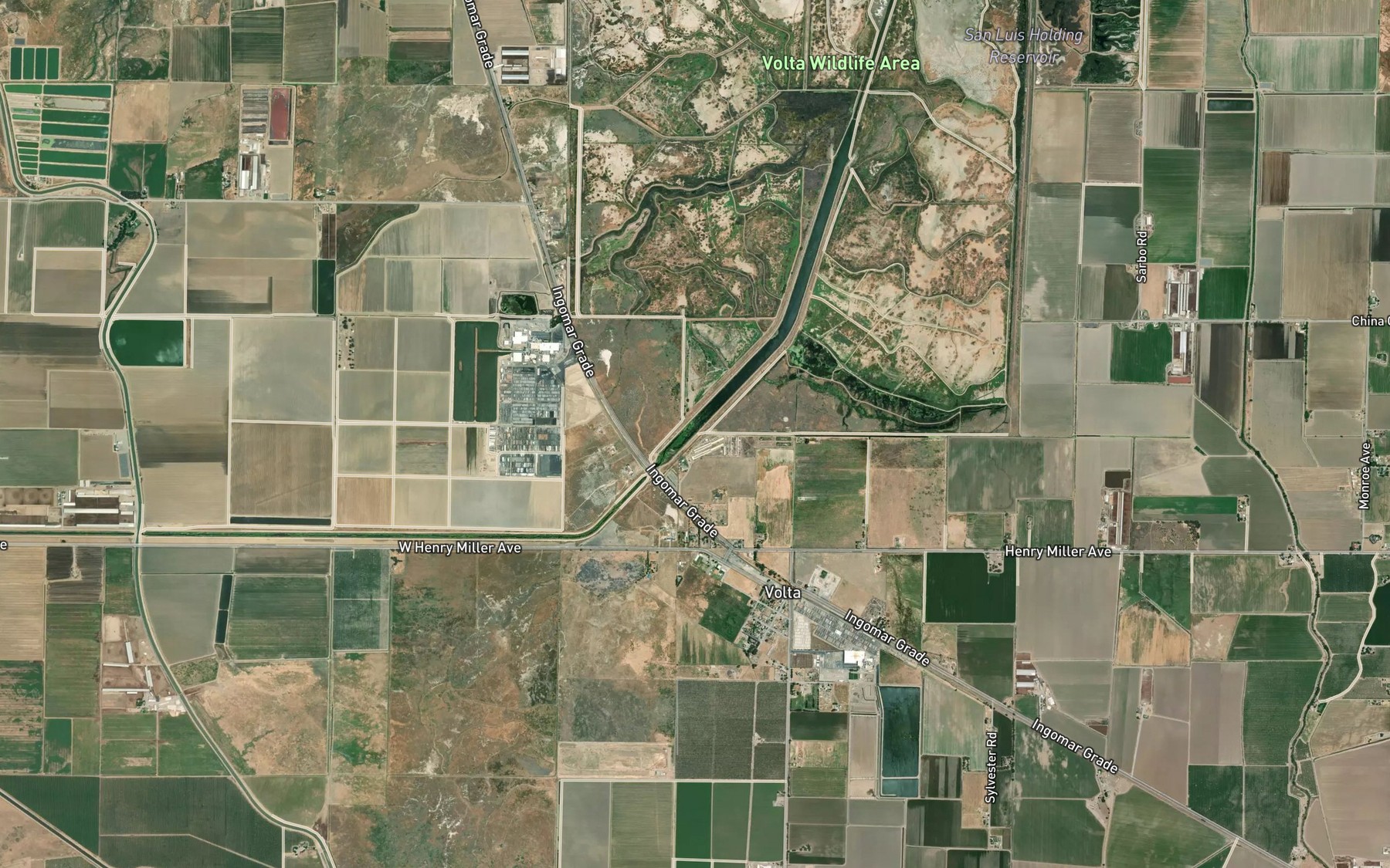 Satellite map of the San Luis Wasteway